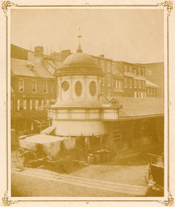 Capolinea del mercato, Market Street a Front, 1859 da American Photographer